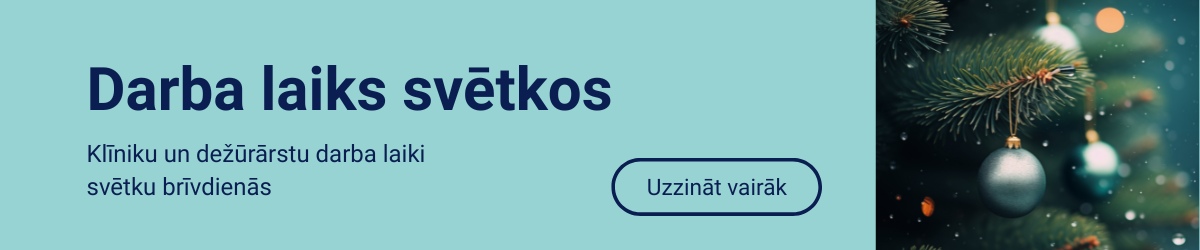 Dodies uz jaunumu ar izmaiņam klīnikas darba laikos svētkos Ziemassvētku laiks
